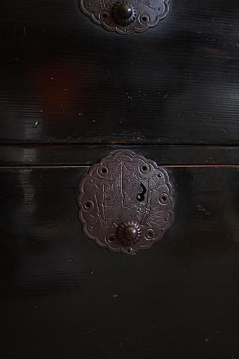 丸金具　時代庄内箪笥3段