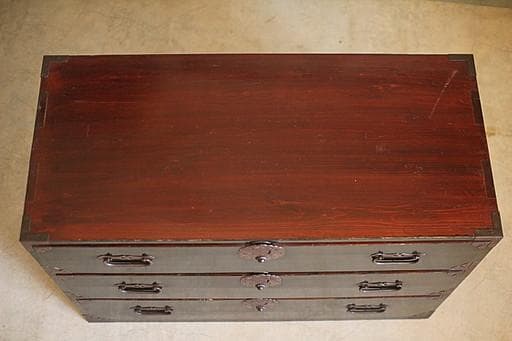 丸金具　時代庄内箪笥3段