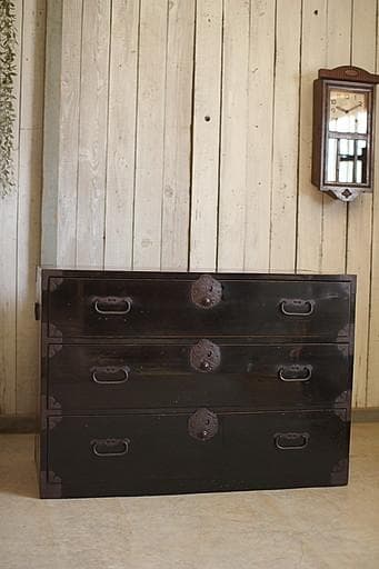丸金具　時代庄内箪笥3段