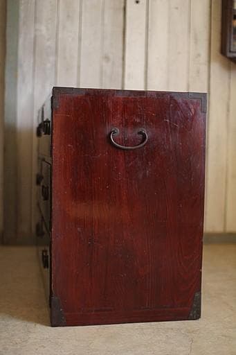 丸金具　時代庄内箪笥3段