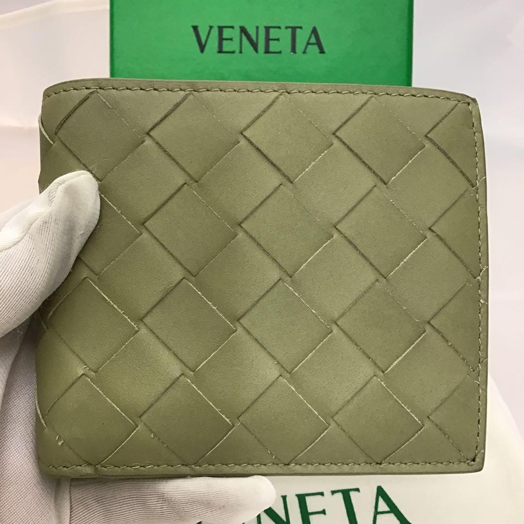 ❣️ボッテガべネタ❣️ 二つ折り財布　イントレチャート　グリーン