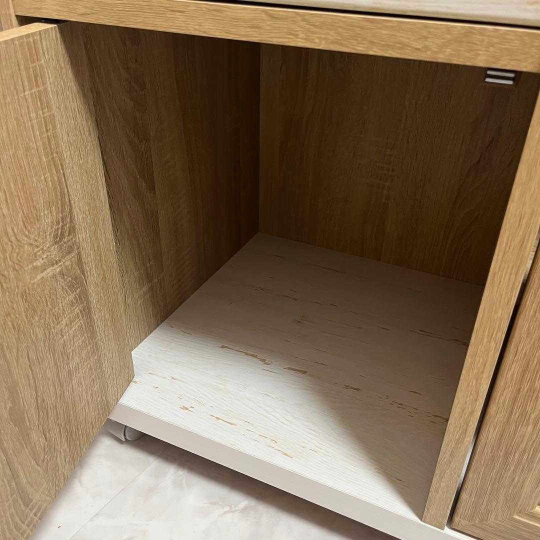 【最終値下げ】ナフコ ナチュラルウッド 食器棚・キッチンカウンター