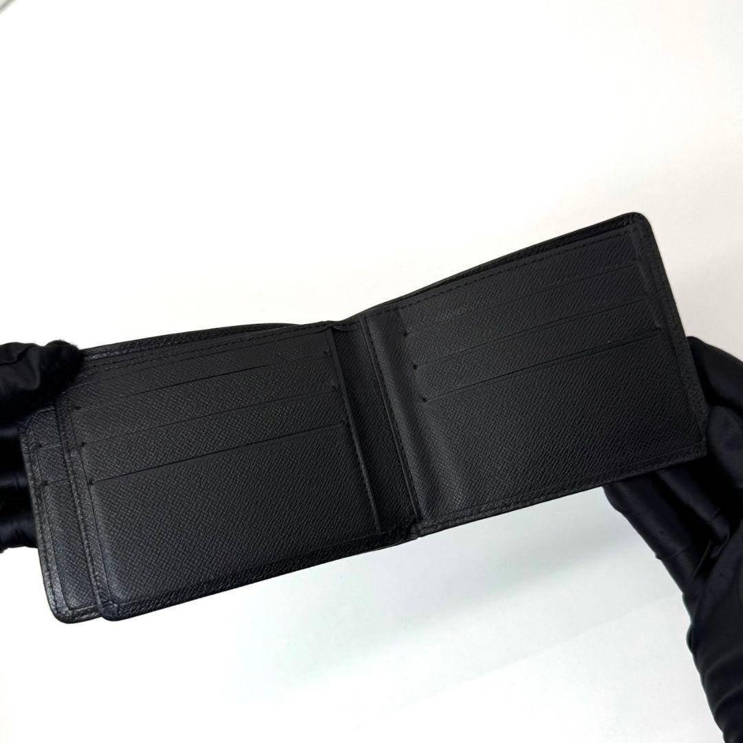 良品 ルイヴィトン タイガ ポルト ビエ 3 ヴォレ 財布 札入れ ブラック 黒