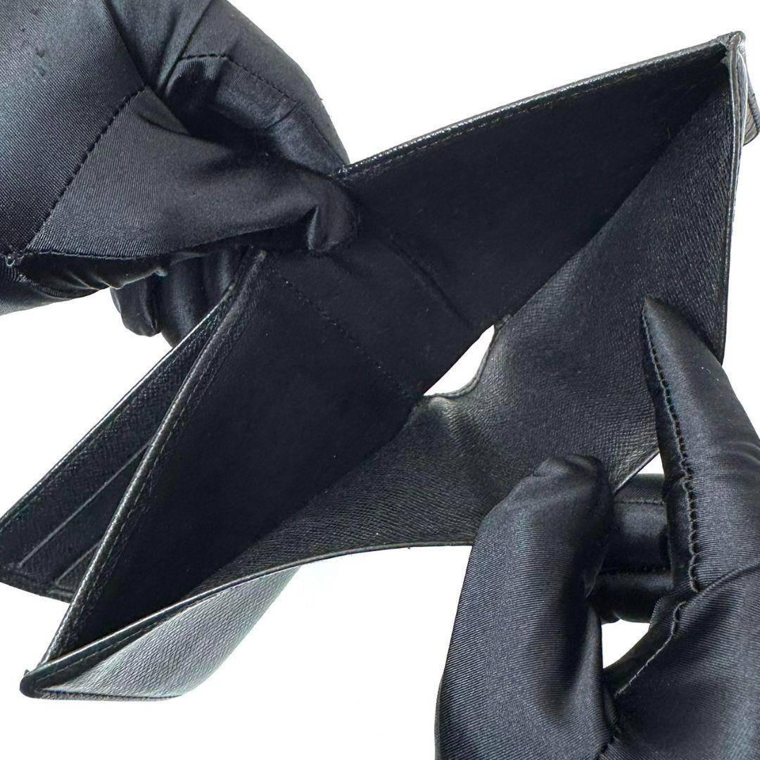 良品 ルイヴィトン タイガ ポルト ビエ 3 ヴォレ 財布 札入れ ブラック 黒