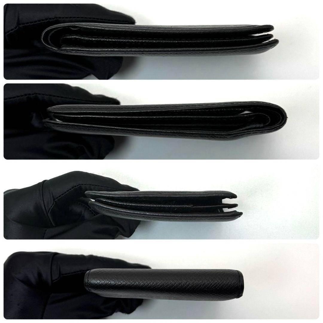 良品 ルイヴィトン タイガ ポルト ビエ 3 ヴォレ 財布 札入れ ブラック 黒