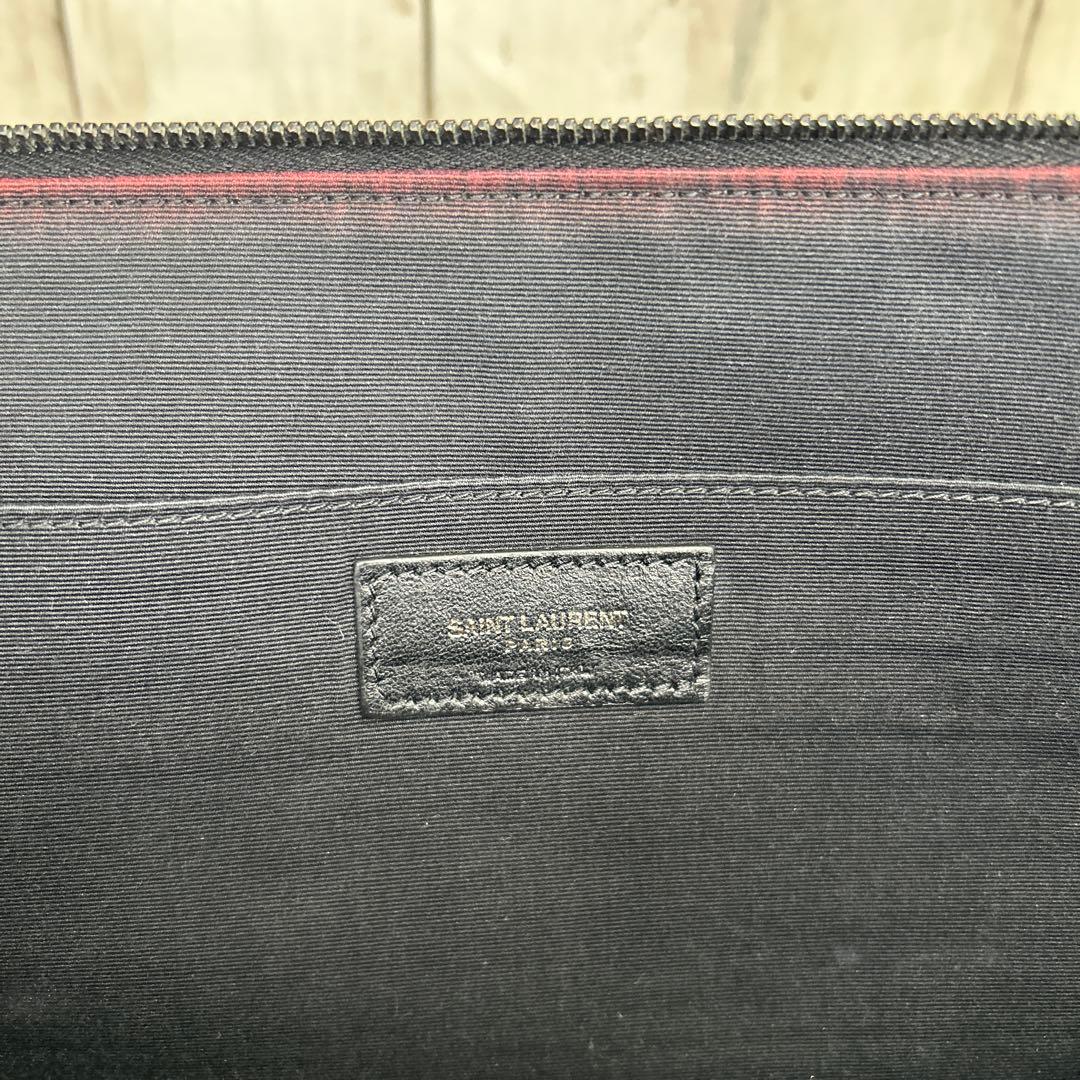サンローラン　YSL クラッチバッグ　セカンドバッグ　レザー　ロゴ