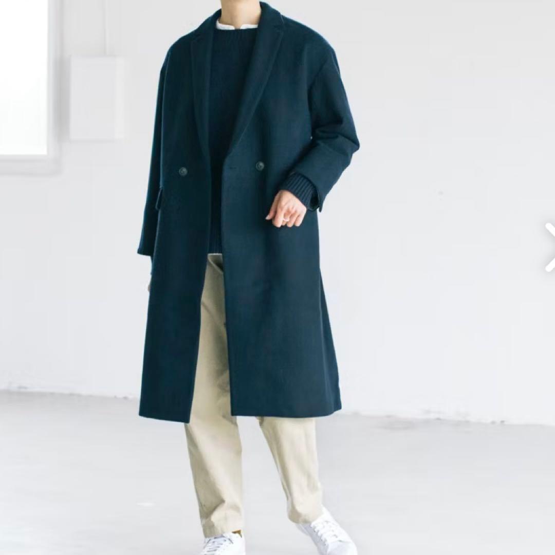 美品✨　北欧、暮らしの道具店 3WAYアレンジ襟のかろやかチェスターコート