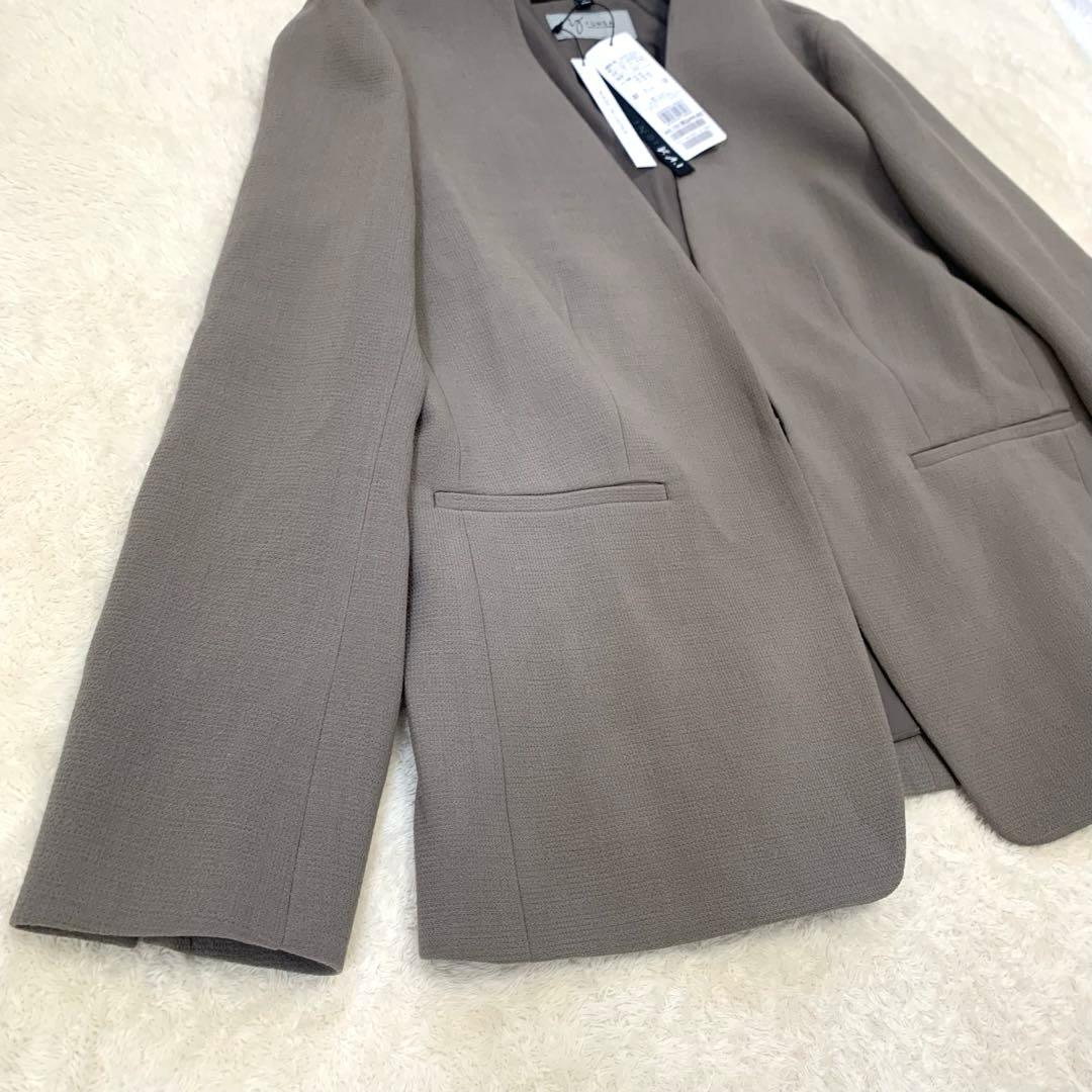 yuka様 新品タグ付 日本製 定価 INDIVI ノーカラージャケット ウール