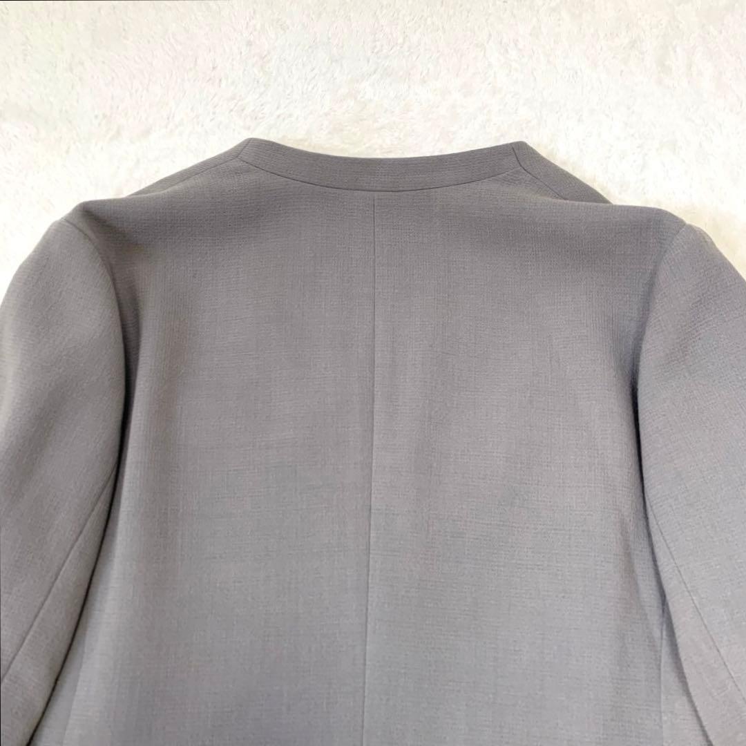 yuka様 新品タグ付 日本製 定価 INDIVI ノーカラージャケット ウール