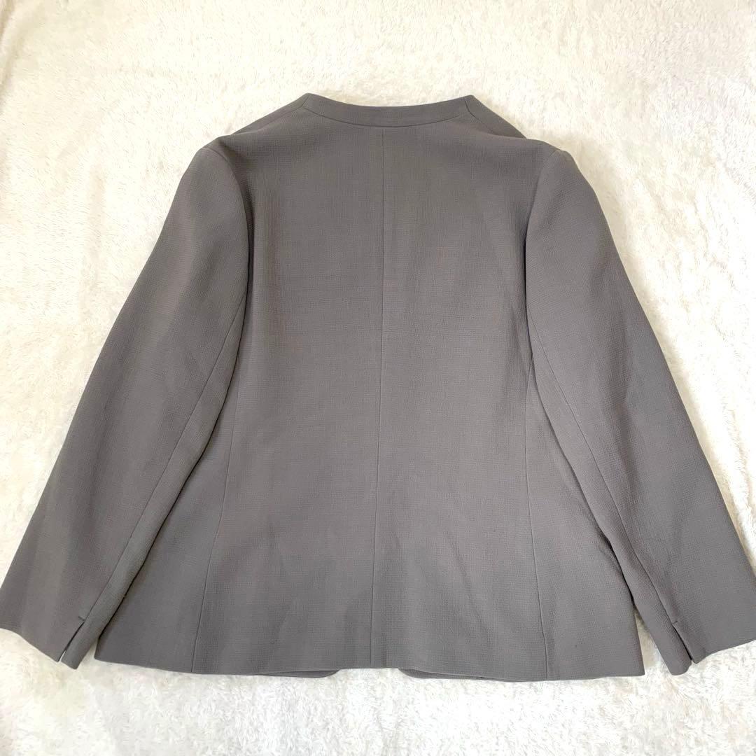 yuka様 新品タグ付 日本製 定価 INDIVI ノーカラージャケット ウール