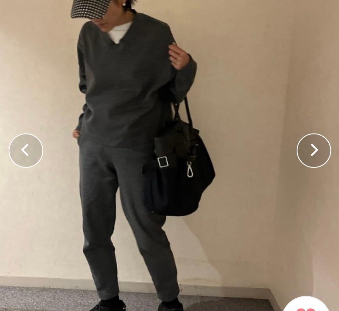 COUDRE クードル ダークグレー Vネック 長袖 スウェット 金子綾