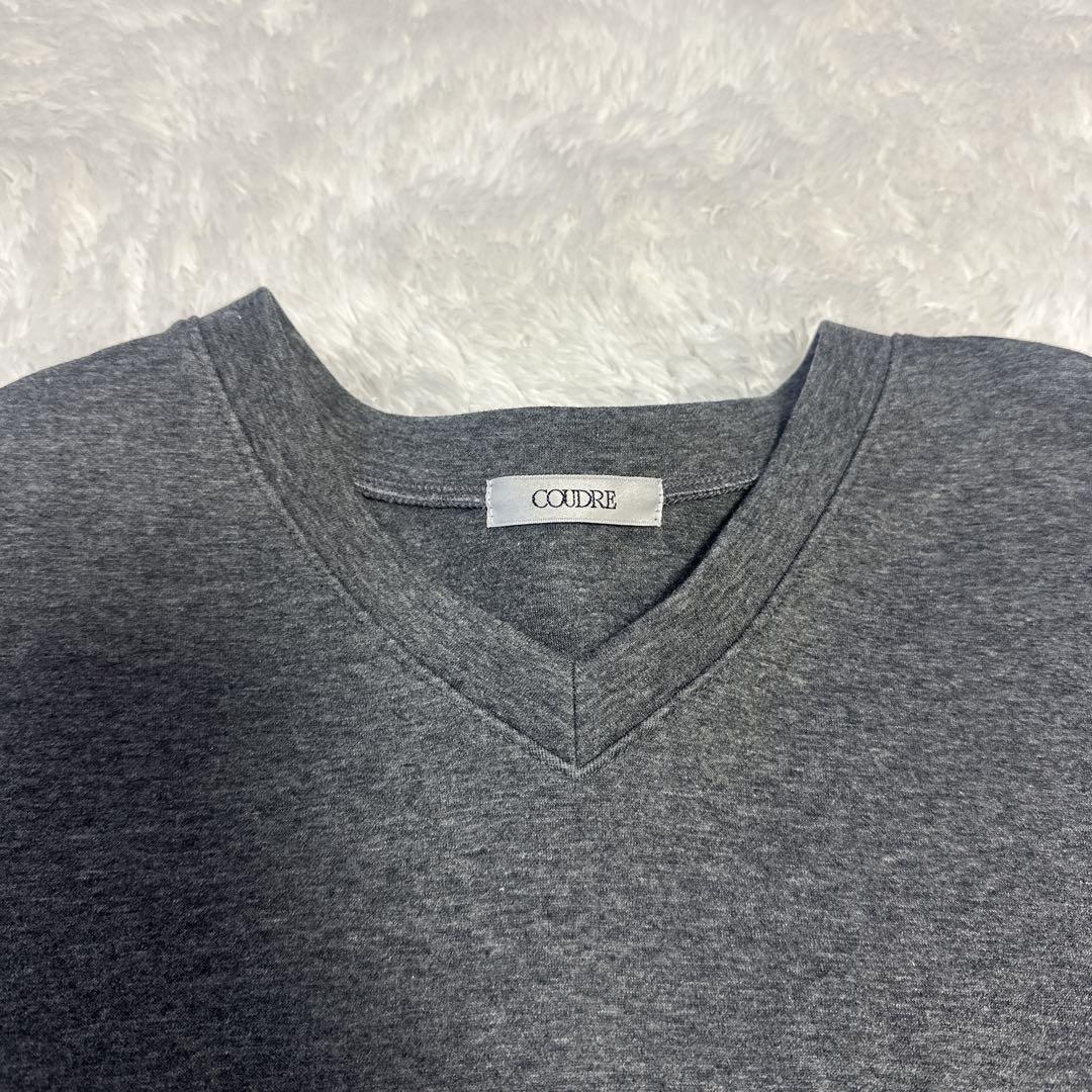 COUDRE クードル ダークグレー Vネック 長袖 スウェット 金子綾