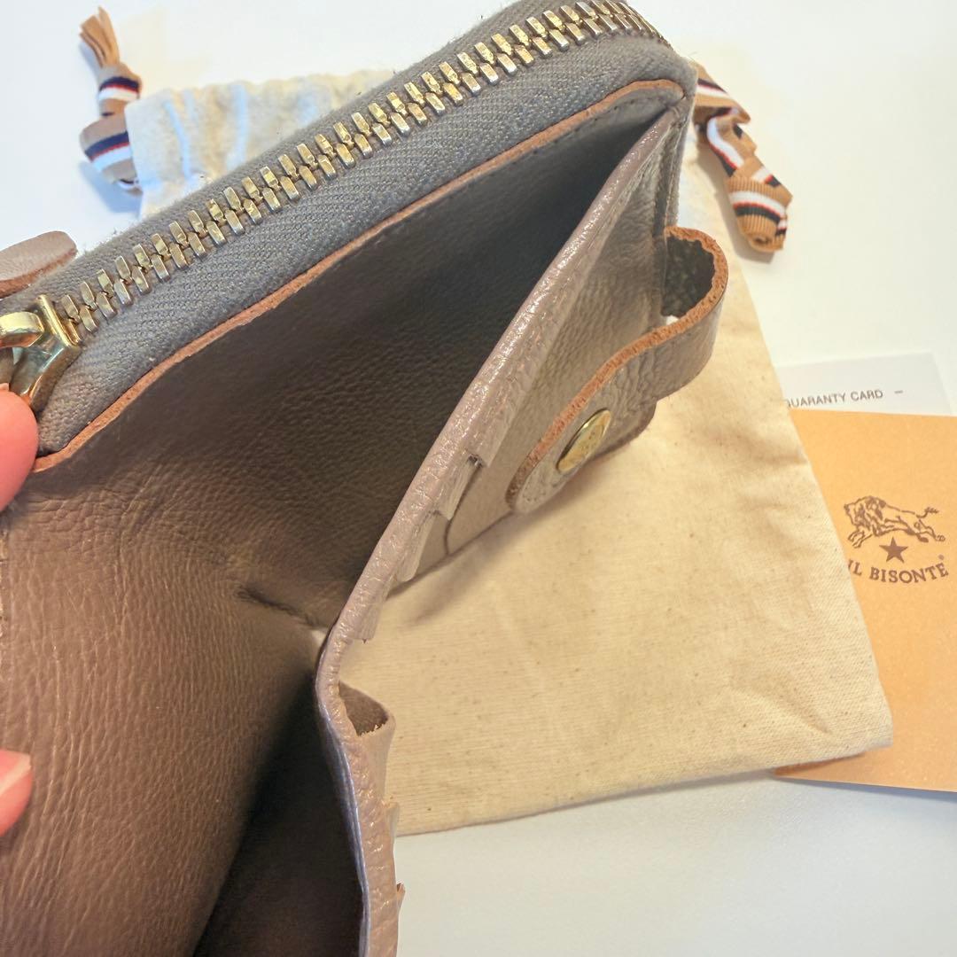 イルビゾンテ　折りたたみ財布　グレージュ　ほぼ未使用