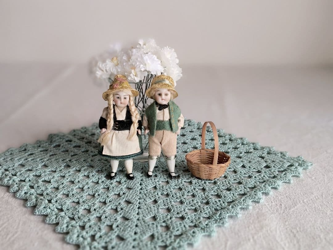 * antique doll ❀ ストローハットと三つ編み ミニョネットgirl