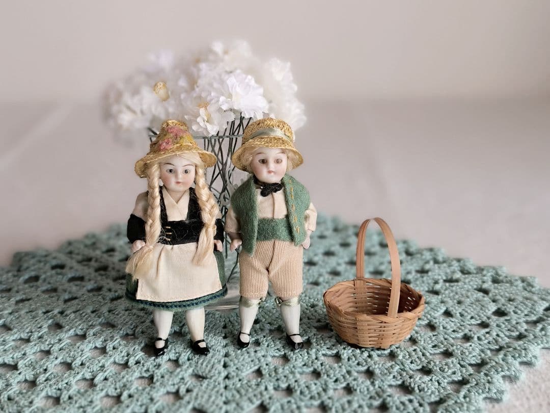 * antique doll ❀ ストローハットと三つ編み ミニョネットgirl