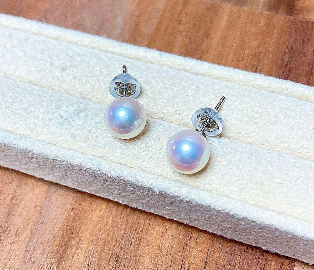 【新品】天女級プラチナPTアコヤ真珠ピアス最強珠です。