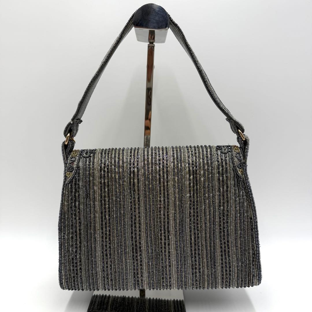 【超美品】　ロロピアーナ　ビーズバッグ　宝石装飾