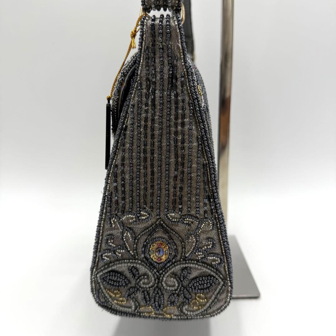 【超美品】　ロロピアーナ　ビーズバッグ　宝石装飾