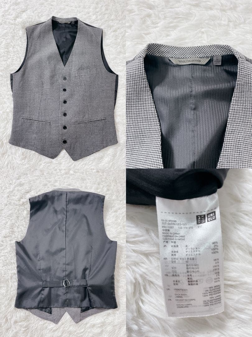 美品✨ スーツセレクト 黒タグ スリーピース AB6 黒 フォーマル 100’s