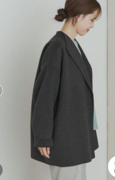 アーバンリサーチドアーズ　ウールリバーミドルガウンコート　チャコール