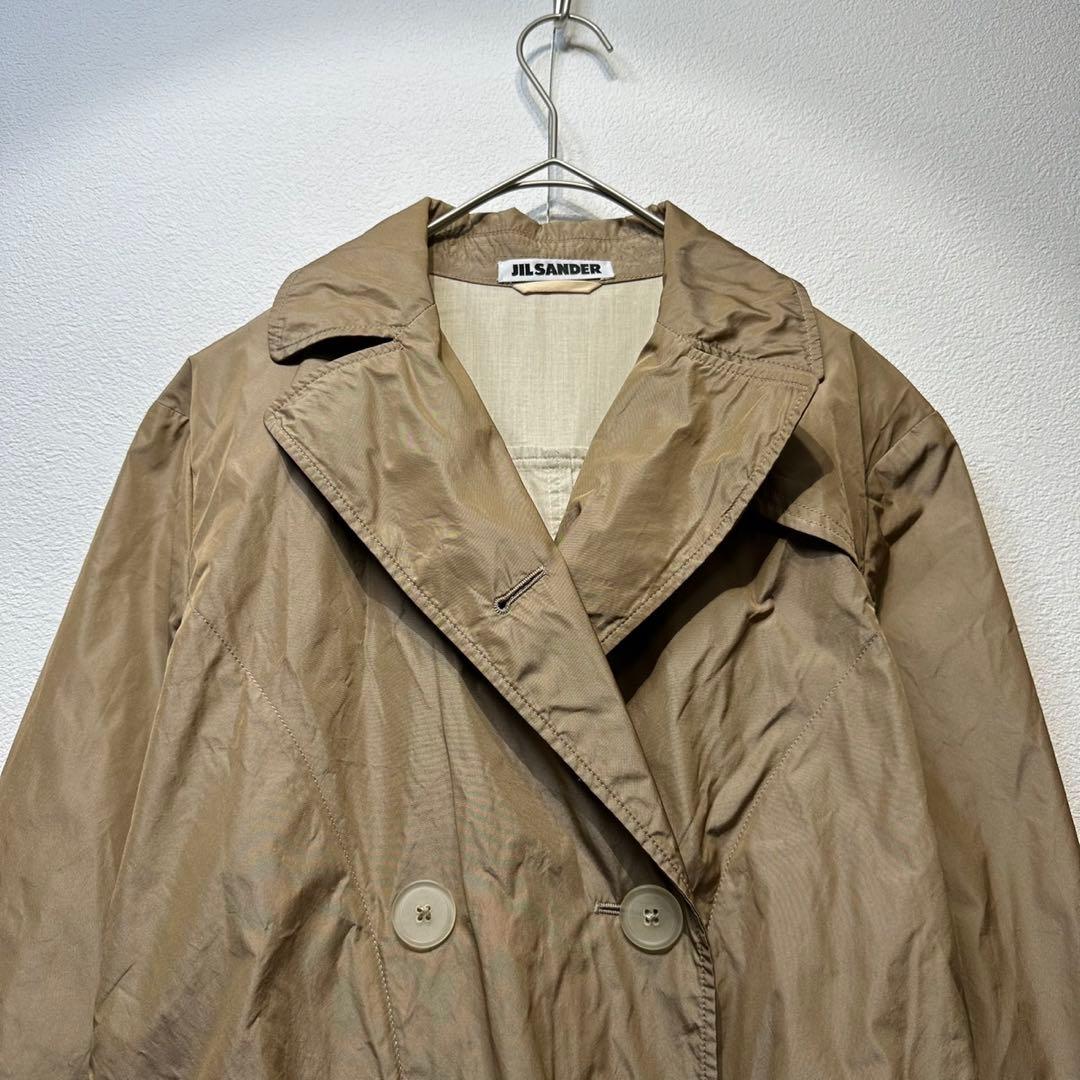 希少 JIL SANDER 上質 ナイロン デザイン トレンチコート 36