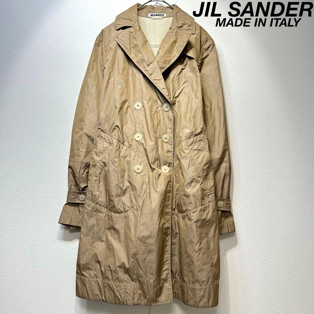希少 JIL SANDER 上質 ナイロン デザイン トレンチコート 36