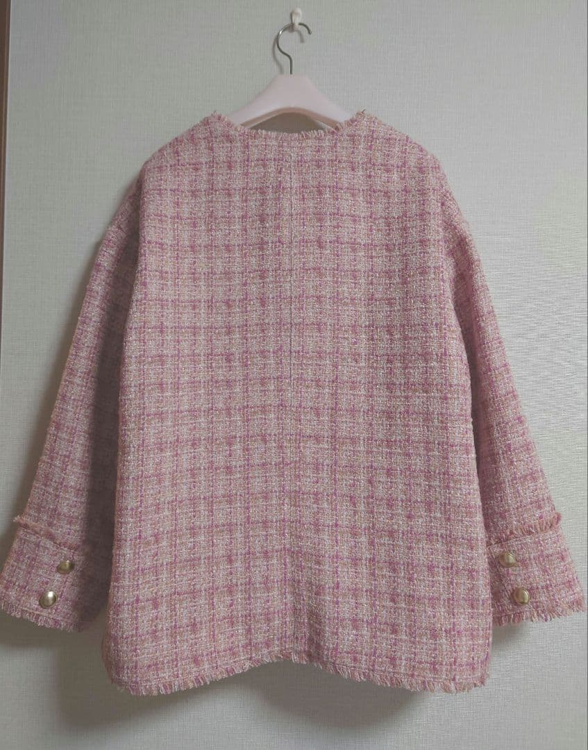 グローバルワーク高山直子さんコラボ/ツィードノーカラージャケット/EiiS