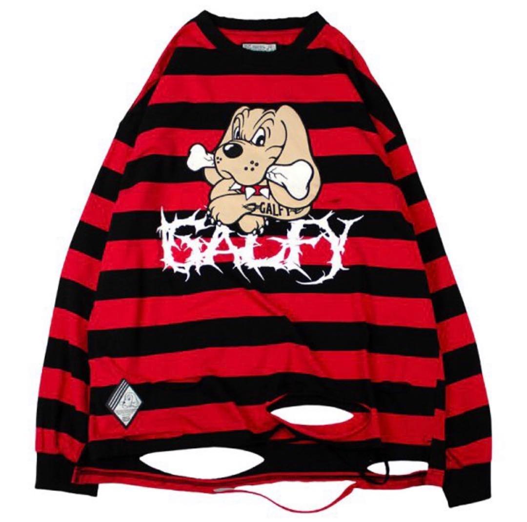 ガルフィー GALFY ビリビリボーダー ロンＴ ロングTシャツ 中型犬 L