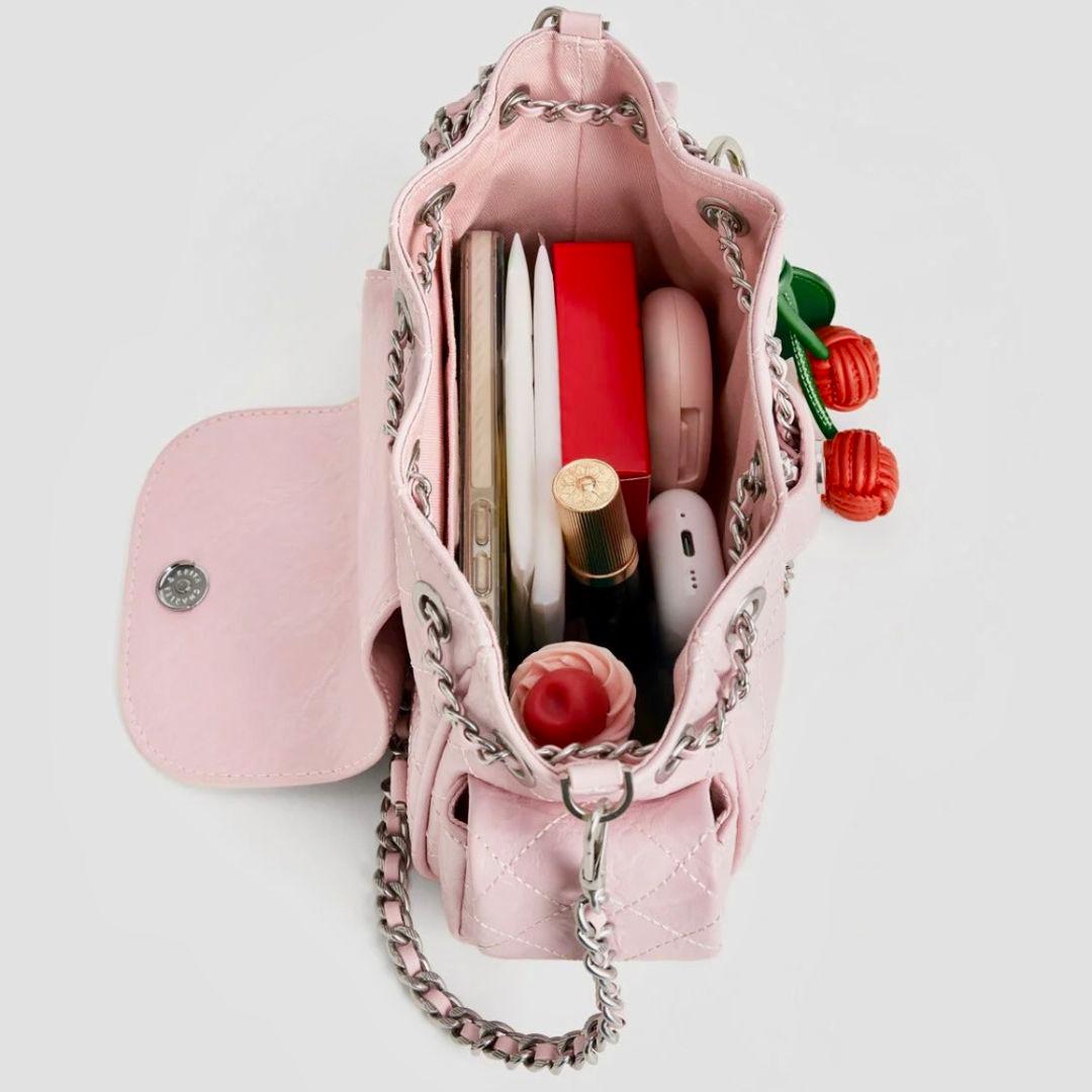 Duoドゥオ ツーウェイフロントフラップバックパック コットンキャンディーピンク