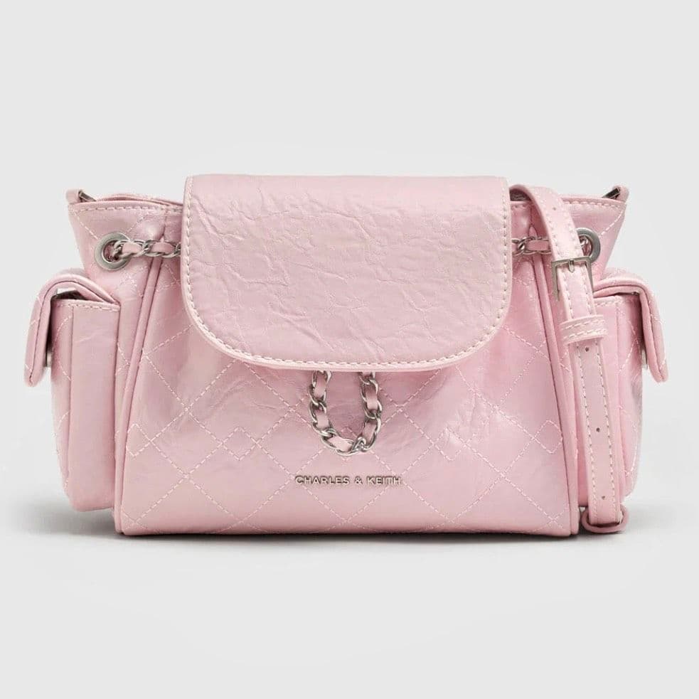 Duoドゥオ ツーウェイフロントフラップバックパック コットンキャンディーピンク