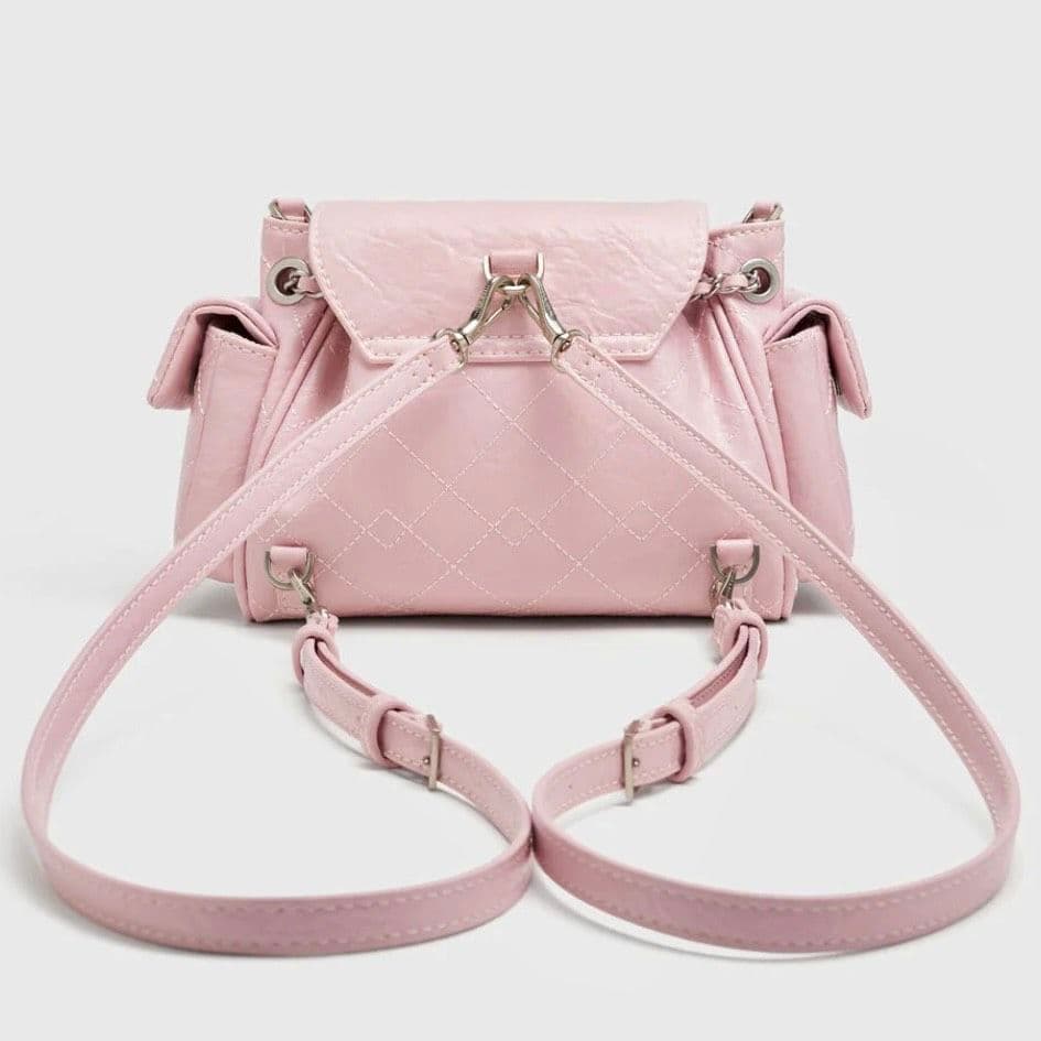 Duoドゥオ ツーウェイフロントフラップバックパック コットンキャンディーピンク