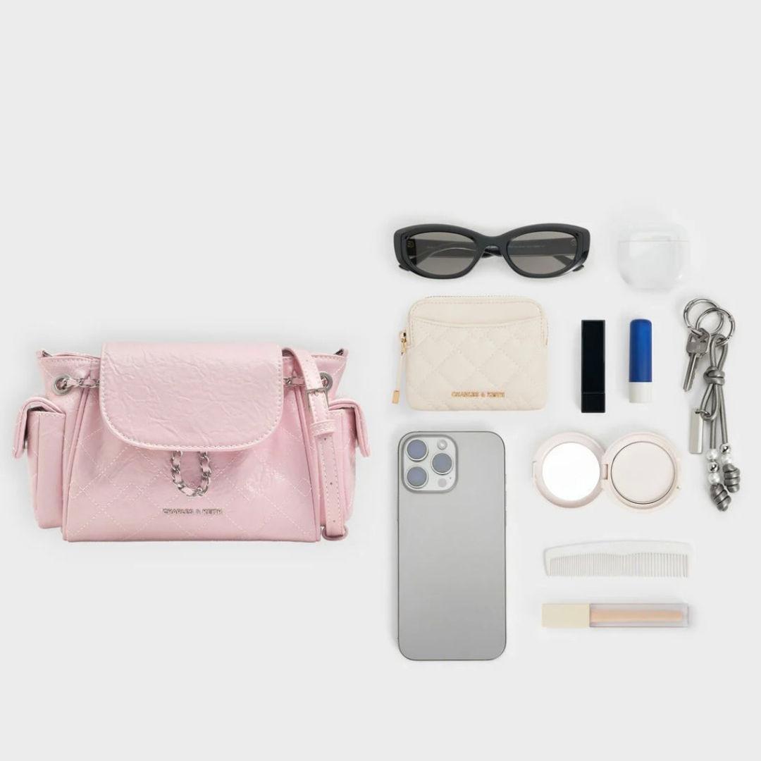 Duoドゥオ ツーウェイフロントフラップバックパック コットンキャンディーピンク