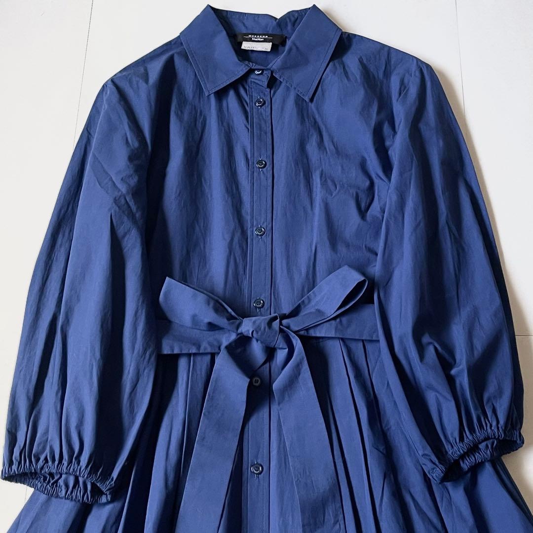 2023 未使用級✨ マックスマーラ シャツワンピース ベルト マキシ丈 40