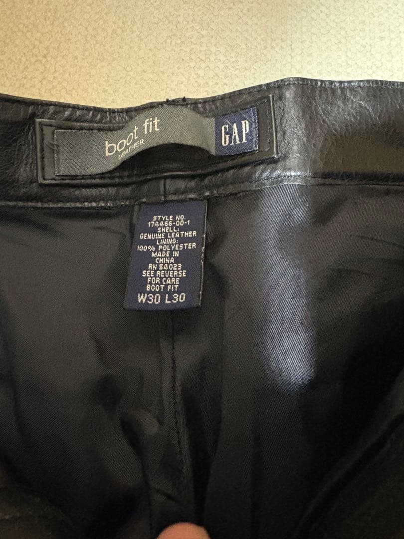 OLD Gap レザーパンツ　ブーツフィット W30 L30