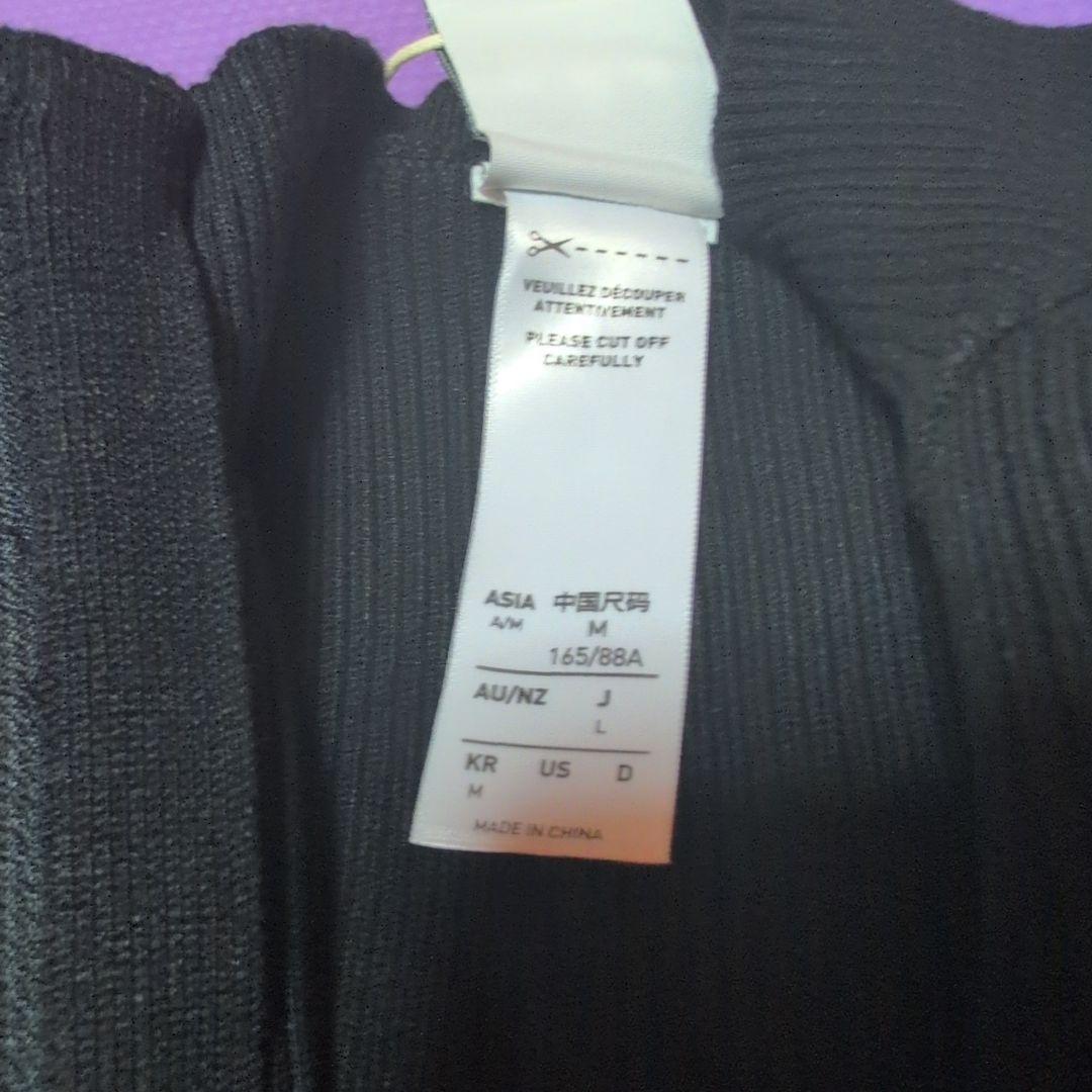 新品未使用！adidas ブラック ジップアップ　 ニットジャケ　 L