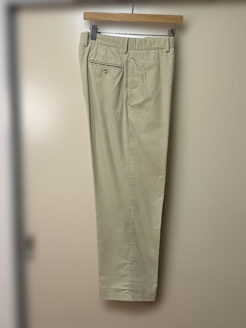 HERMES ベージュ コーデュロイスラックス