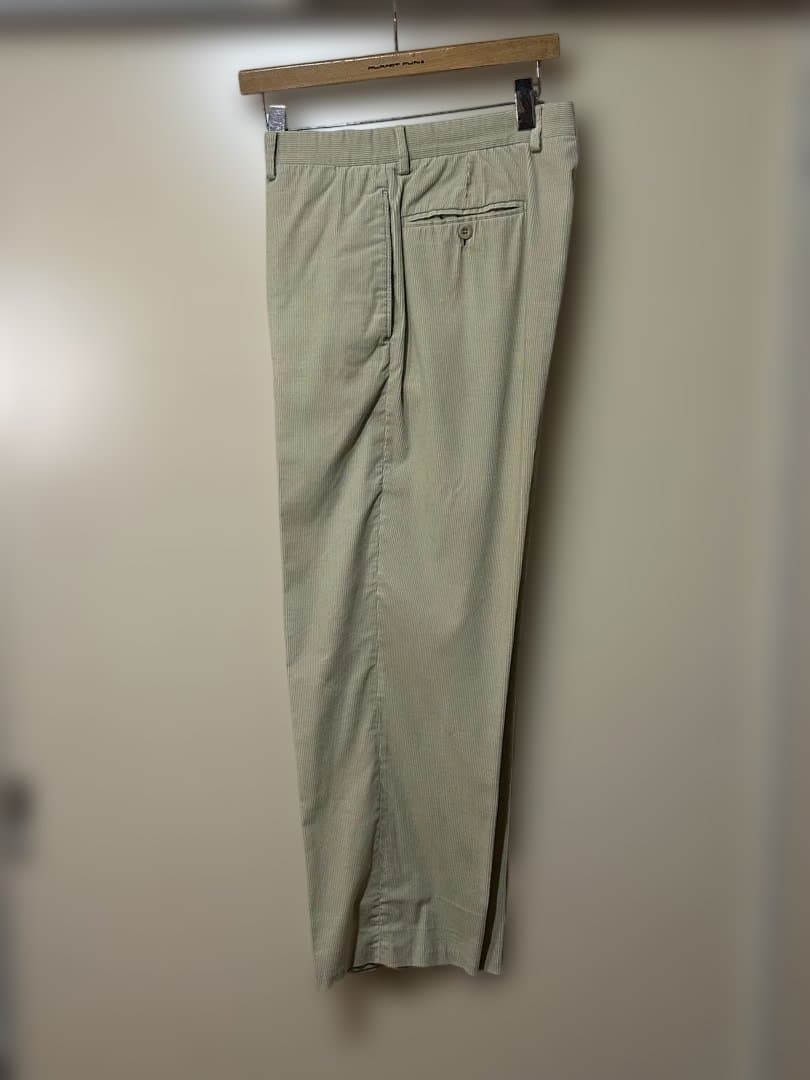 HERMES ベージュ コーデュロイスラックス