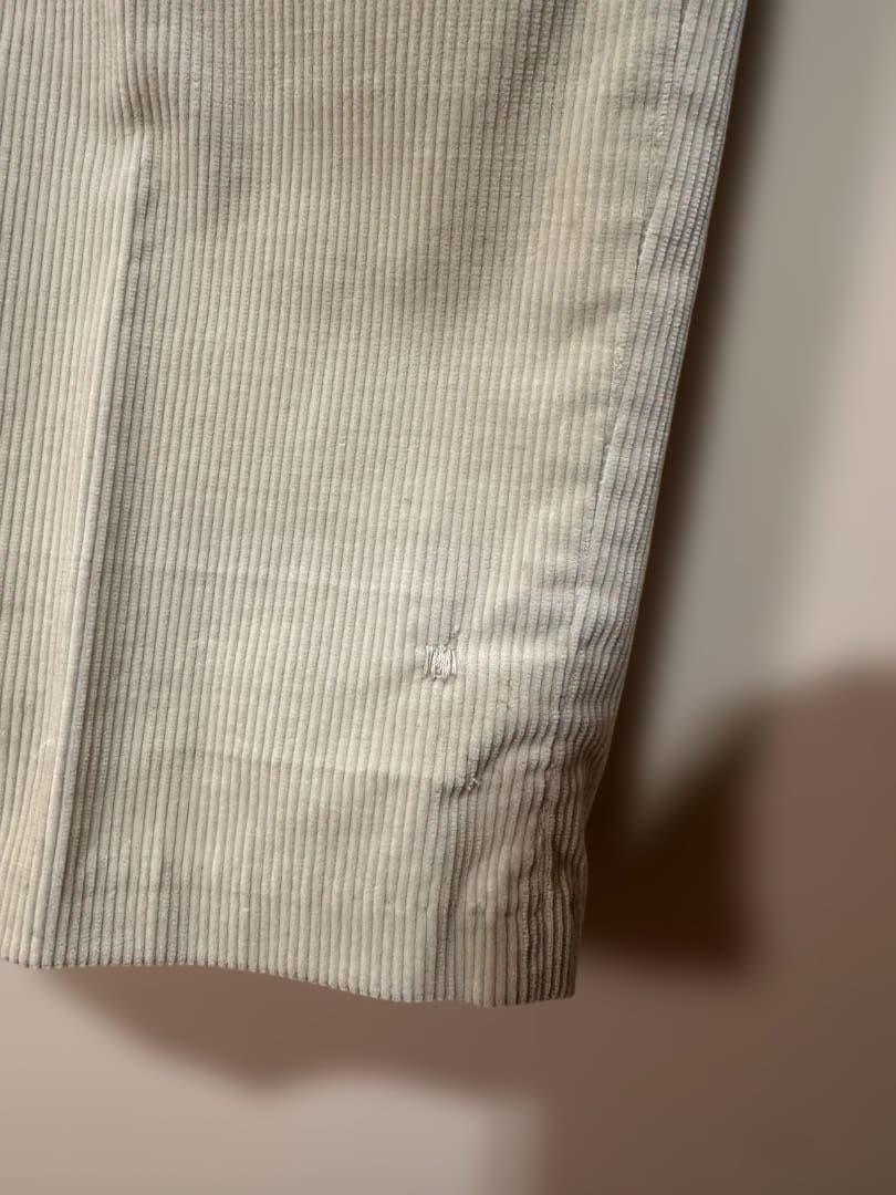 HERMES ベージュ コーデュロイスラックス