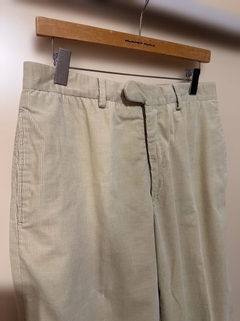 HERMES ベージュ コーデュロイスラックス