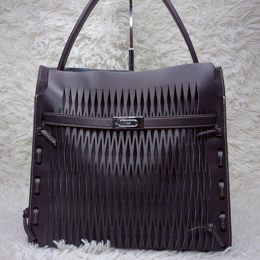 美品✨トリーバーチ リーラジウィル トートバッグ レザー ボルドー 2way