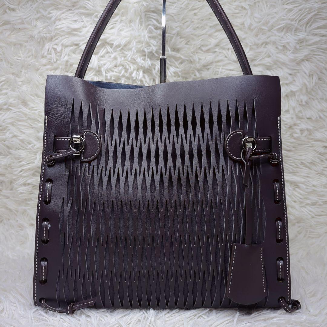 美品✨トリーバーチ リーラジウィル トートバッグ レザー ボルドー 2way