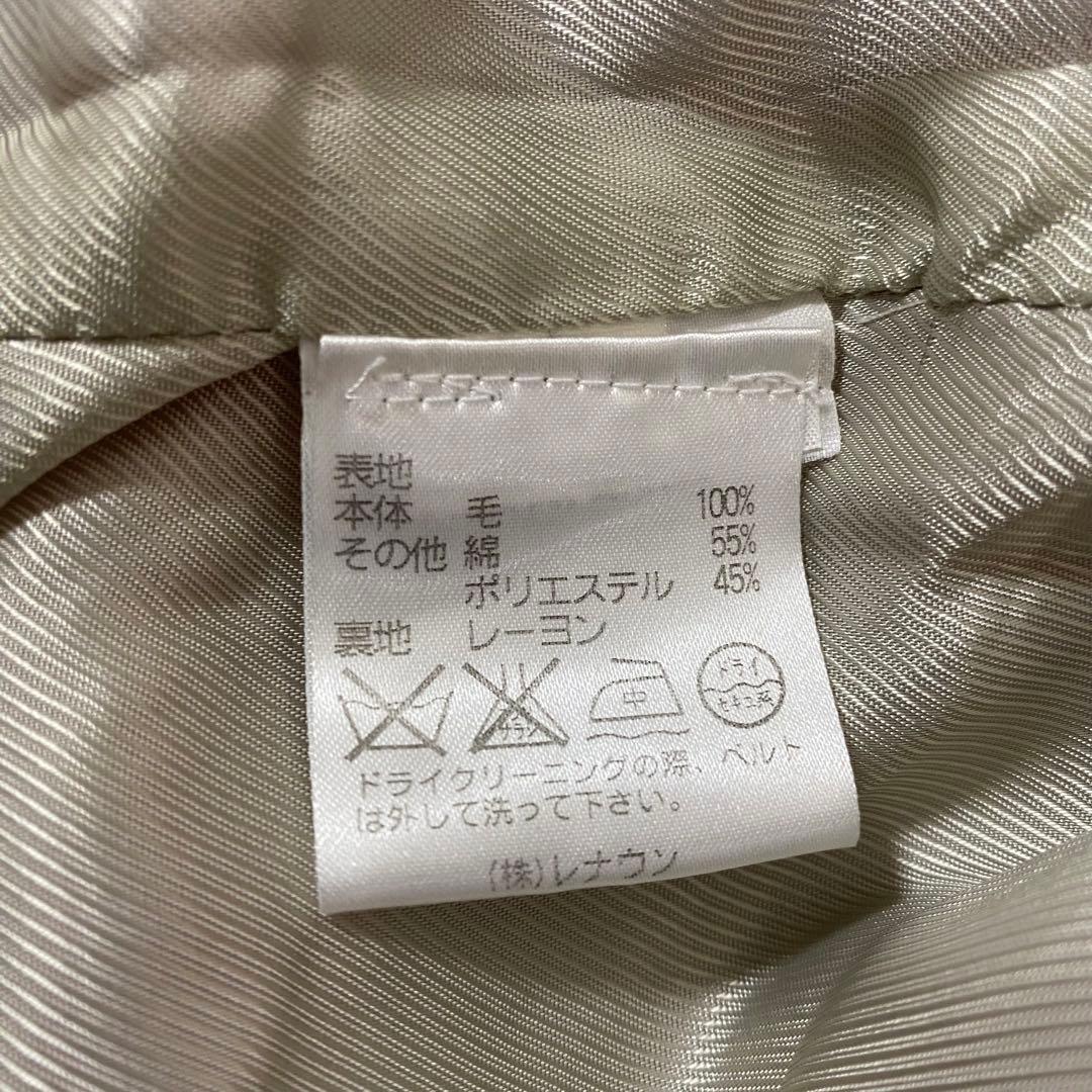 【極美品】 アクアスキュータム　ウールブレンドコート　ヘリンボーン　ベルト付き