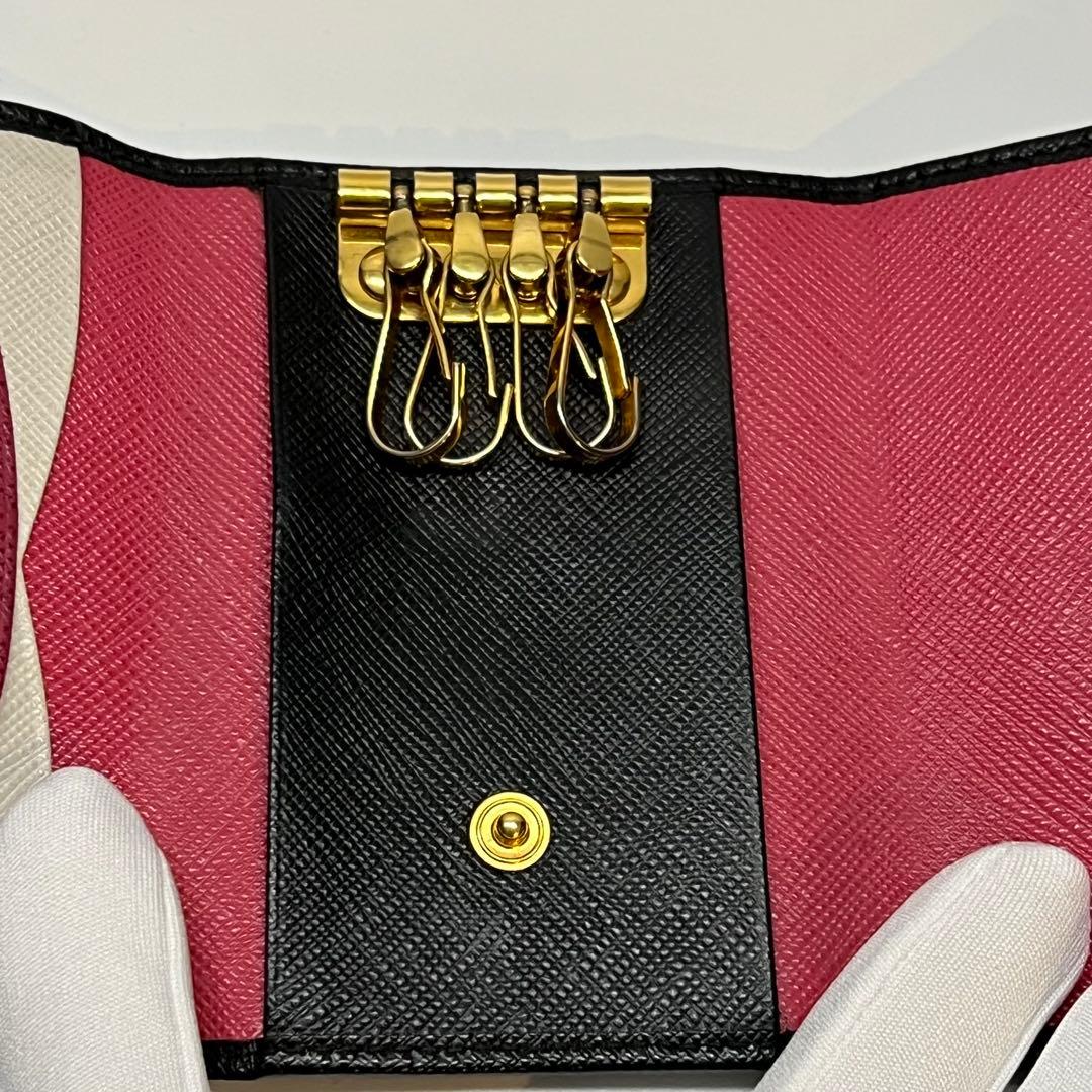 【PRADA】サフィアーノマルチカラーキーケース