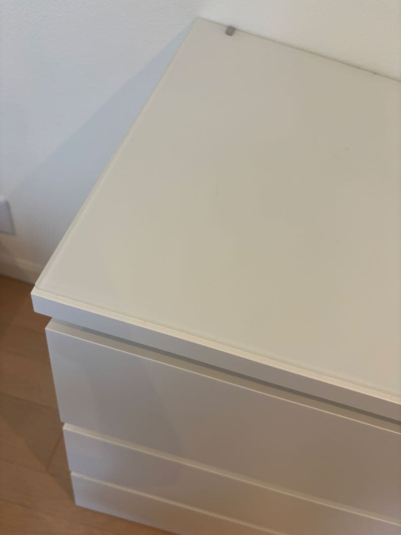 【-】IKEA マルム チェスト 引き出し3つ ホワイト