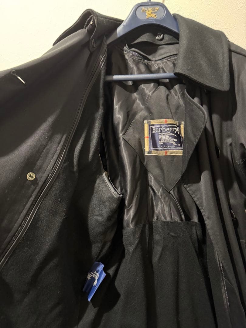 バーバリー BURBERRY 裏地ノバチェック トレンチコート 黒 ブラック