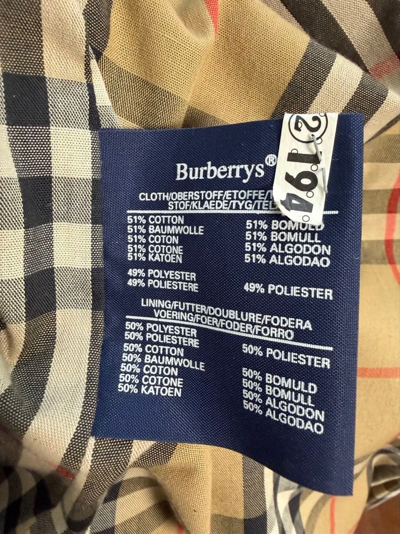 バーバリー BURBERRY 裏地ノバチェック トレンチコート 黒 ブラック