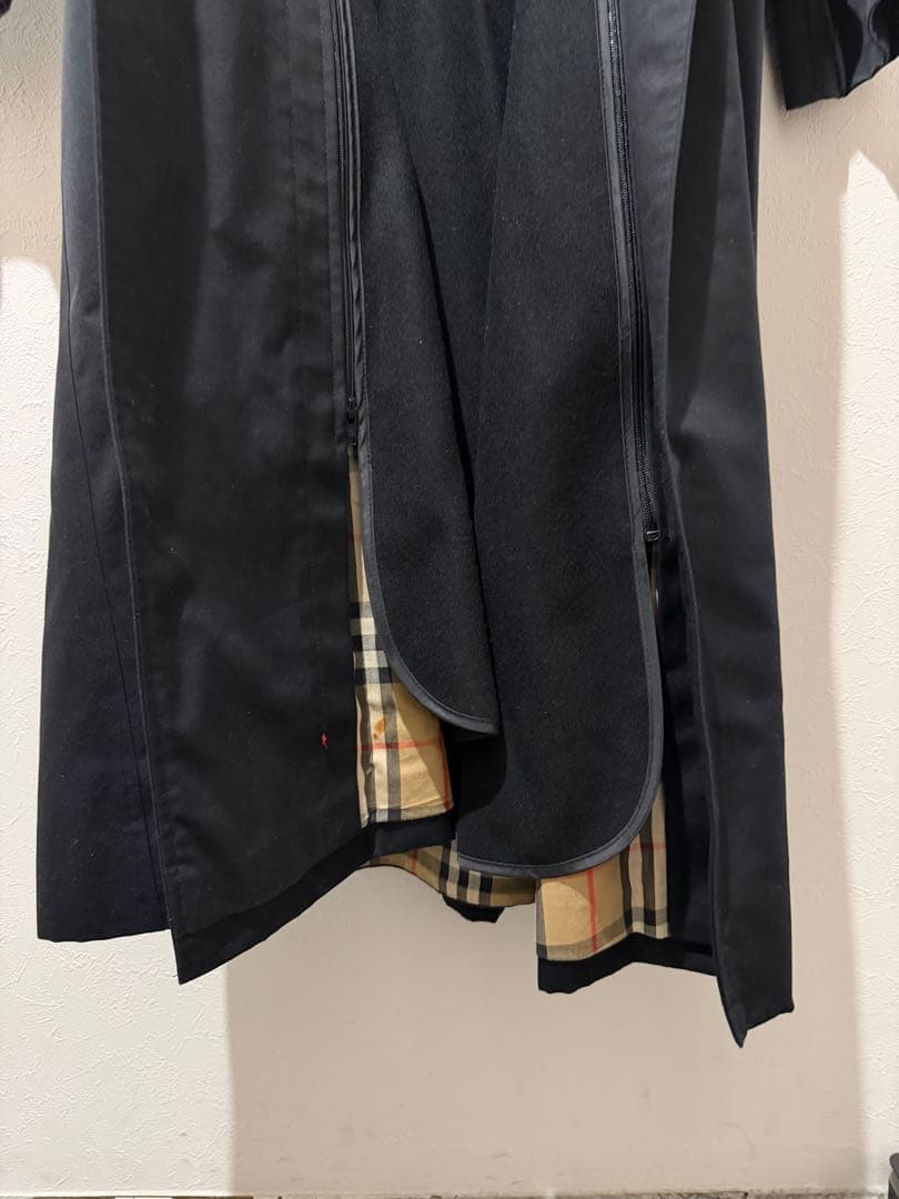 バーバリー BURBERRY 裏地ノバチェック トレンチコート 黒 ブラック
