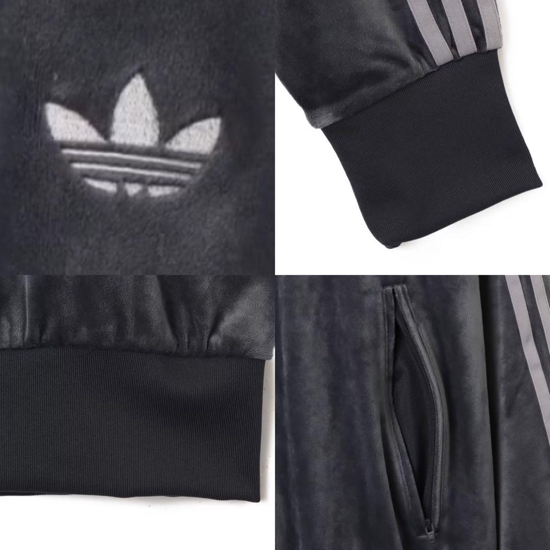 新品2XL⭐️adidas ファイヤーバード ベロア トラックトップ グレー