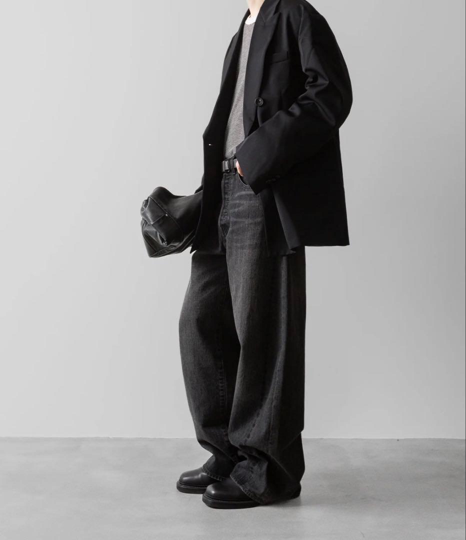 美品｜25AW 定番90/2ダブルジャケット 黒 ssstein