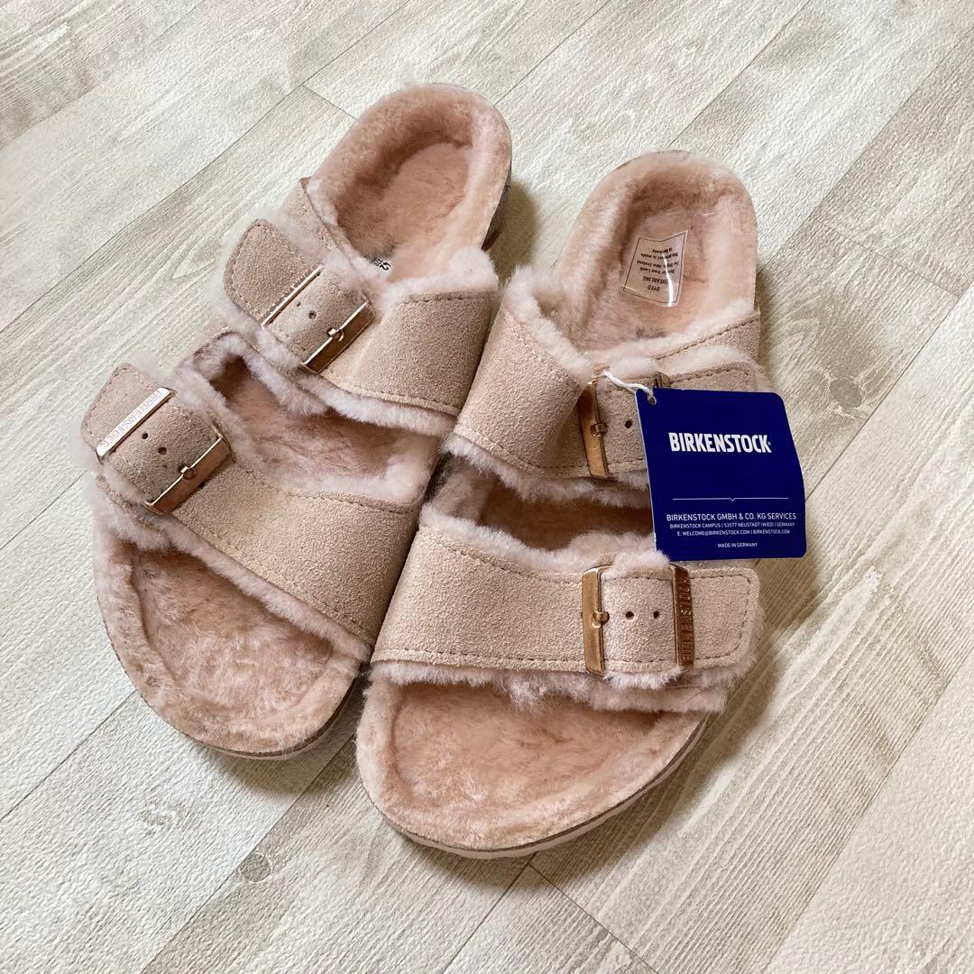 新品 27㎝ BIRKENSTOCK ベージュ サンダル 42 アリゾナ ボア